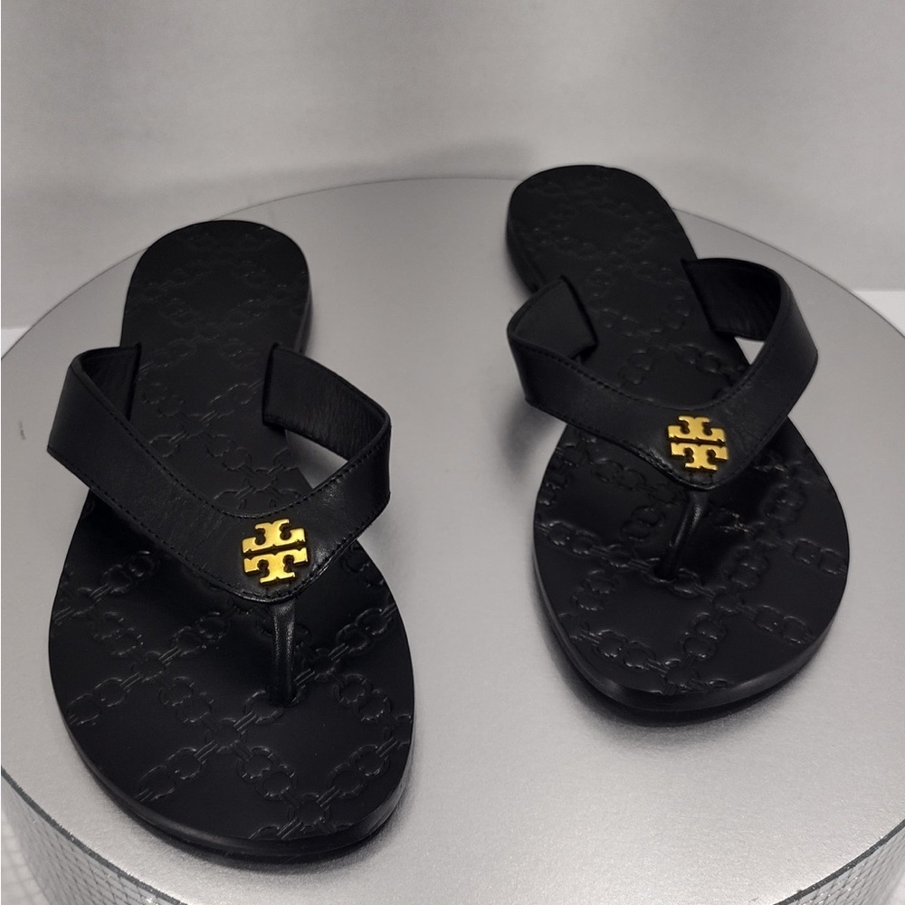 Tory Burch women’s Black Flip Flops with size 5 brand new w/out box and tags - Picture 6 of 9